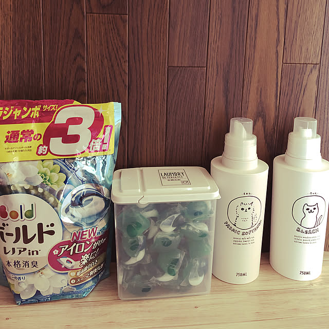洗濯洗剤用詰め替えボトル ネコのレビュー クチコミとして参考になる投稿2枚 Roomclip ルームクリップ