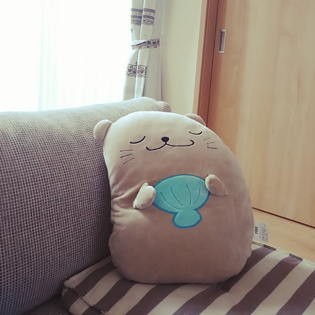 ニトリ モチモチマメクッション ラッコ 玄関先迄納品 合計金額7700円以上送料無料対象商品 のレビュー 口コミとして参考になる投稿1枚 Roomclip ルームクリップ