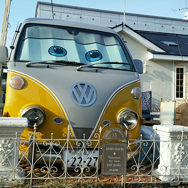 なんちゃってワーゲンバス カーズ ガーデンフェンス ガーデンプレートのインテリア実例 16 03 29 19 39 08 Roomclip ルームクリップ