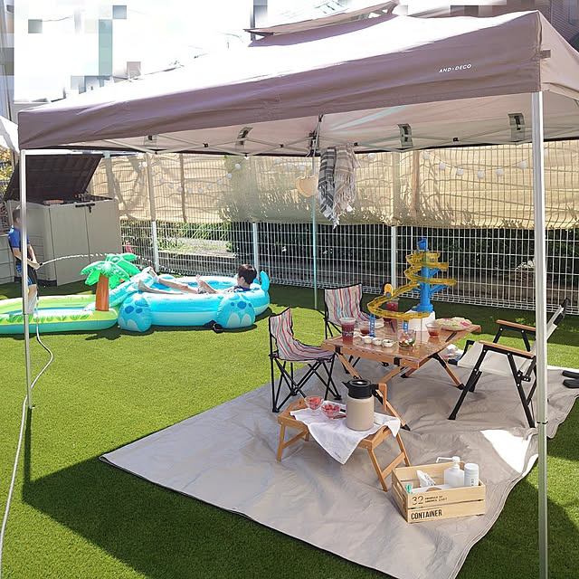 写真付きレビュー ニュアンスカラーブルーシート R 3 6m 5 4m 3000番 ダークブラウンorライトベージュ ハトメ付 90cmピッチ ブルーシート レジャーシートの通販商品 口コミ情報 Roomclipショッピング