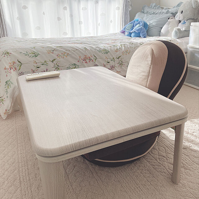 テーブル コタツ 家具調折脚フラットヒーター 90×60 ホワイト