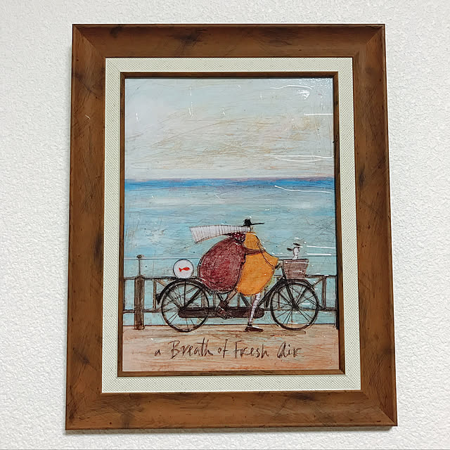 ユーパワー アートパネル アートフレーム 壁掛け サムトフト おしゃれ 絵画 絵 アートボード インテリア イギリス作家 フレッシュエアーの浜辺 アートボード 新築祝い 玄関 モダン ほっこり 癒しのレビュー 口コミとして参考になる投稿1枚
