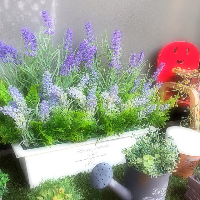 New 送料無料 ラベンダー ナチュラル プランター 造花 観葉植物 屋外対応 綺麗 枯れない 観葉植物 造花 鉢 可愛い ナチュラル系 6980円 お手入れ不要 造花 プランター お店屋さん 住宅展示場 ディスプレイ 領収書発行 大量注文可能 横幅40cm 中型のレビュー クチコミ