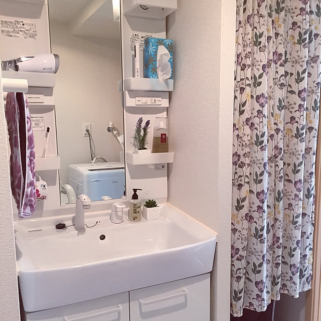 バス/トイレ/のれん風カーテン/salut!/一人暮らし/1LDK/フランフラン...などのインテリア実例 20150920 110443 ｜ RoomClip（ルームクリップ）