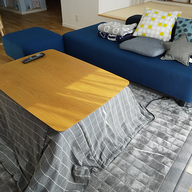 無印良品 四隅の広がらないこたつふとん フランネル 長方形 チャコールチェックのレビュー 口コミとして参考になる投稿11枚 Roomclip ルームクリップ