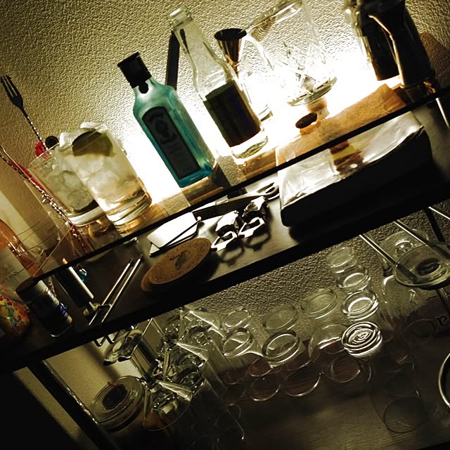 棚/照明/一人暮らし/酒/カクテル&hellip;などのインテリア実例 20140113 194618 ｜ RoomClip（ルームクリップ）