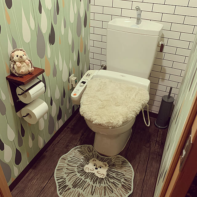 写真付きレビュー インターフォルム公式 Chubby チャビィー トイレタリー トイレマット おしゃれ お洒落 かわいい インテリア マット 足元マット フロアマット カラフル レトロ ポップ 北欧 ナチュラル シンプル トイレ 一人暮らし 新居 洗濯可 動物 ネコ
