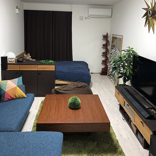 部屋全体/ソファ/間接照明/一人暮らし/北欧/スピーカー&hellip;などのインテリア実例 20181221 124350