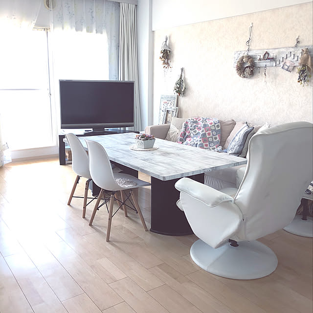 写真付きレビュー Lowya ロウヤ リクライニングチェア オットマン付 ホワイト おしゃれ 新生活の通販商品 口コミ情報 Roomclipショッピング