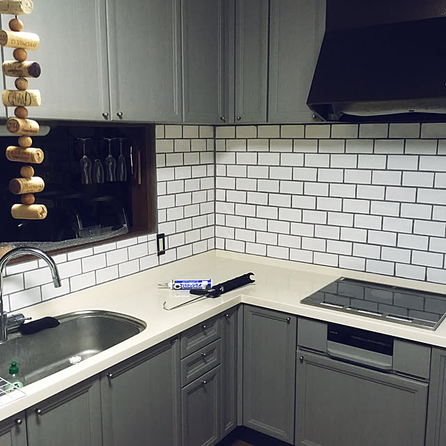 油汚れ防止目地材 スーパークリーン キッチン Mjs Ks 22k 3セット ケース のレビュー クチコミとして参考になる投稿4枚 Roomclip ルームクリップ