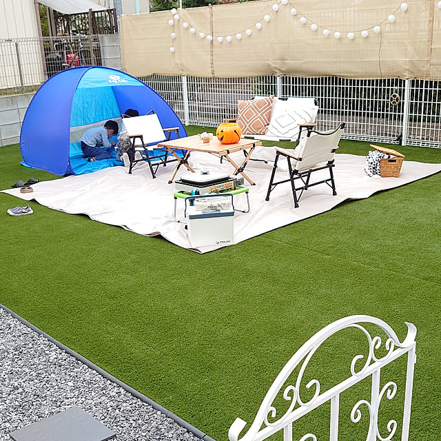 写真付きレビュー ニュアンスカラーブルーシート R 3 6m 5 4m 3000番 ダークブラウンorライトベージュ ハトメ付 90cmピッチ ブルーシート レジャーシートの通販商品 口コミ情報 Roomclipショッピング