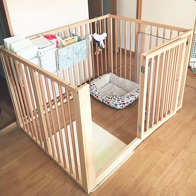 写真付きレビュー 日本製 木製ワンタッチ ペットサークル Lサイズ ハイタイプ 大型犬 中型犬 サークル 折りたたみ ペットケージ ペットゲージ 石崎家具の通販商品 口コミ情報 Roomclipショッピング