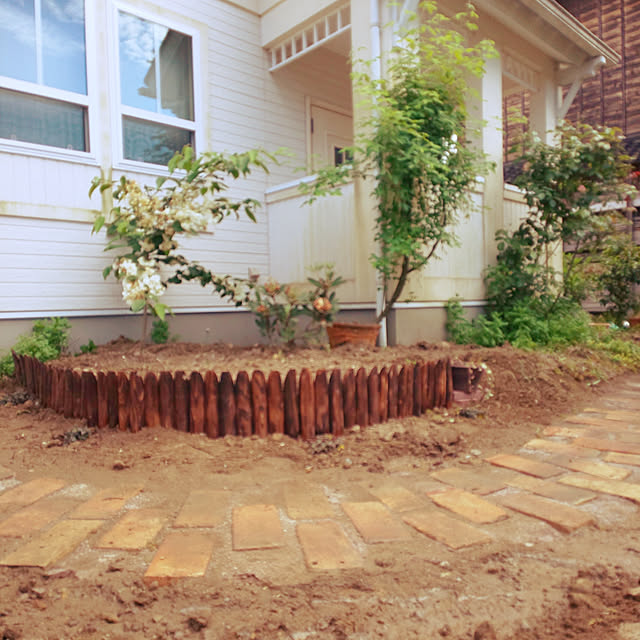 写真付きレビュー タカショー 花壇フェンス 先割ガーデンエッジ 30 100cm 5枚セット 5m 花壇柵の通販商品 口コミ情報 Roomclipショッピング