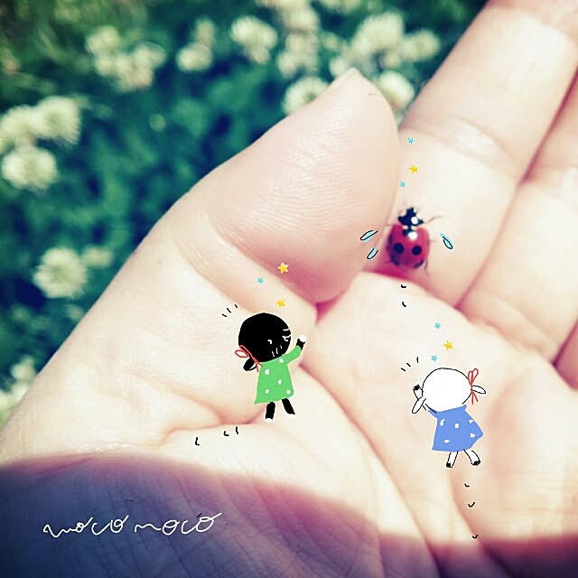 実家 シロツメクサ クローバー てんとう虫 イラスト などのインテリア実例 14 05 25 23 44 50 Roomclip ルームクリップ