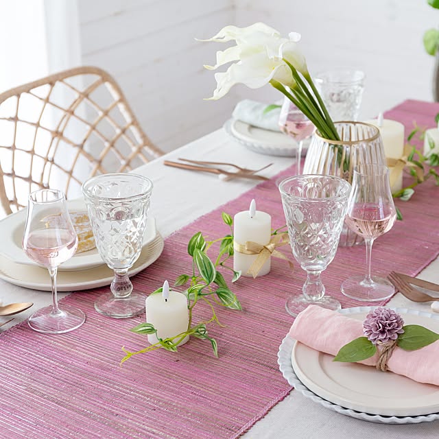 花瓶 お花見気分 テーブルランナー テーブルコーディネート テーブル などのインテリア実例 21 03 30 11 27 53 Roomclip ルームクリップ