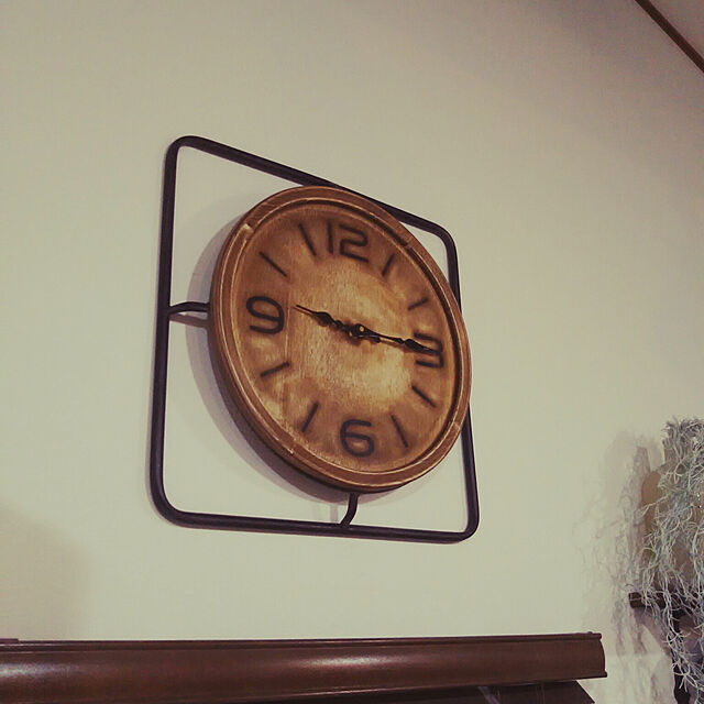 【写真付きレビュー】壁掛け時計 おしゃれ 掛け時計 時計 壁掛け 北欧 アンティーク インダストリアル クロック 木製 アイアン レトロ