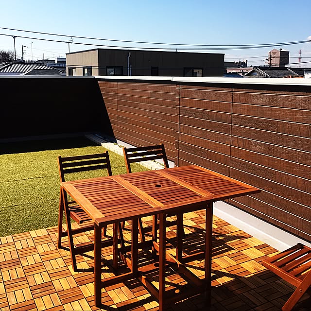 部屋全体/ウッドデッキ/人工芝/屋上/いいね&amp;フォローありがとうございます☆/いいね、お返しができなくてごめんなさい。&hellip;などのインテリア