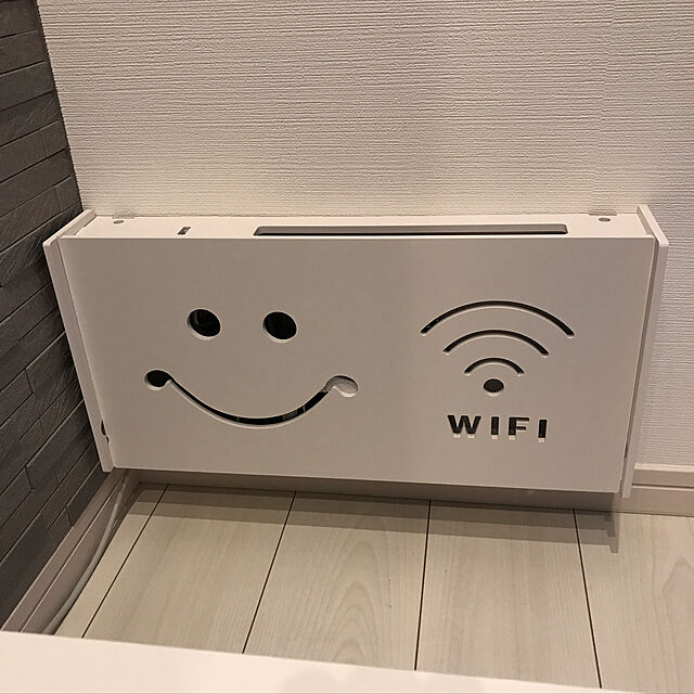 ルーター 収納 ボックス 壁掛け Wi Fi ｂｏｘ 配線すっきり収納 大 のレビュー クチコミとして参考になる投稿2枚 Roomclip Item