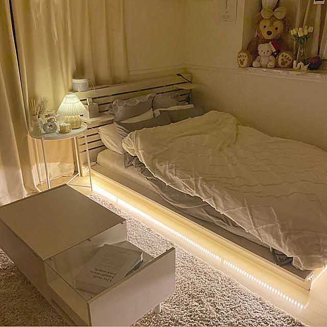 こんなところも手軽にライトアップ☆テープライトのあるお部屋の実例集