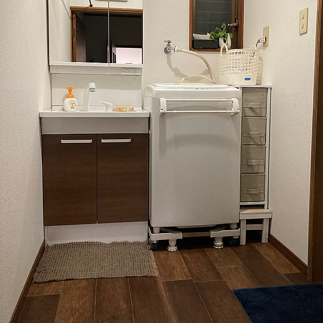 【すきま活用アイデア】洗濯機横19.5cmのすきまが大変身！奥行きも活かすタオル収納の工夫 by kazu-cafeさん