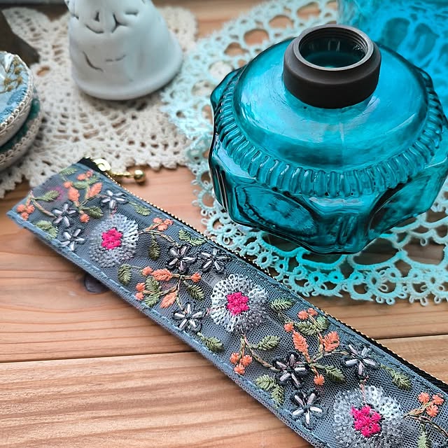 「直線縫いだけでできる、インド刺繍リボンのペンケース」 by koyutan-mjmさん