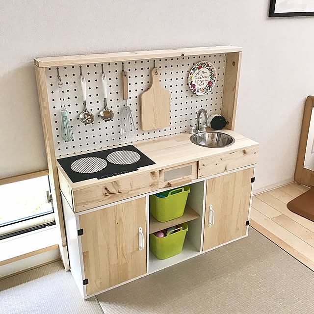 愛情が伝わる☆手軽に作れるおままごとキッチンのDIYアイデア