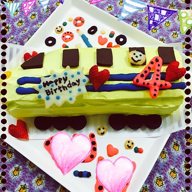机/誕生日/手作りケーキ/誕生日ケーキのインテリア実例 - 2015-12-28 17:28:56