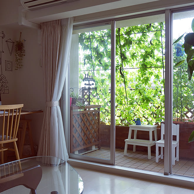 緑のある暮らし 緑の壁 バルコニー ガーデン グリーンカーテン マンション などのインテリア実例 08 17 21 09 49 Roomclip ルームクリップ