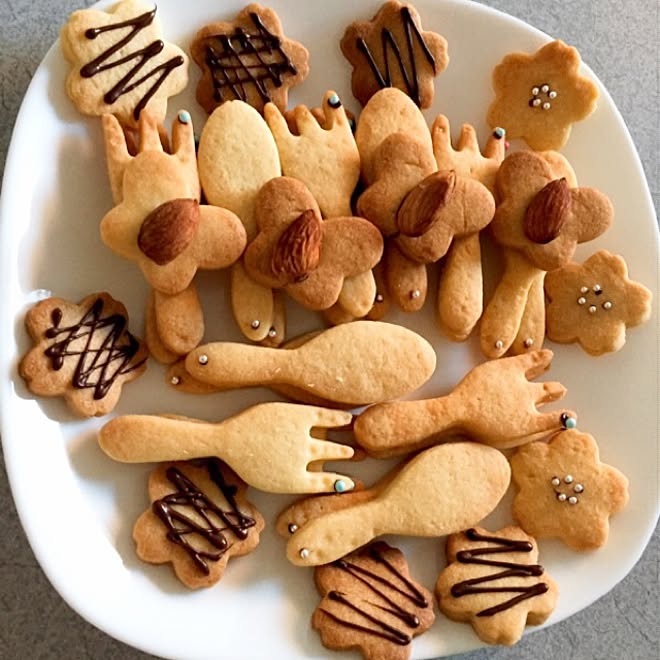 キッチン 手作りクッキー クッキー型抜き ナチュラルキッチン ダイソーのインテリア実例 17 02 01 06 47 55 Roomclip ルームクリップ