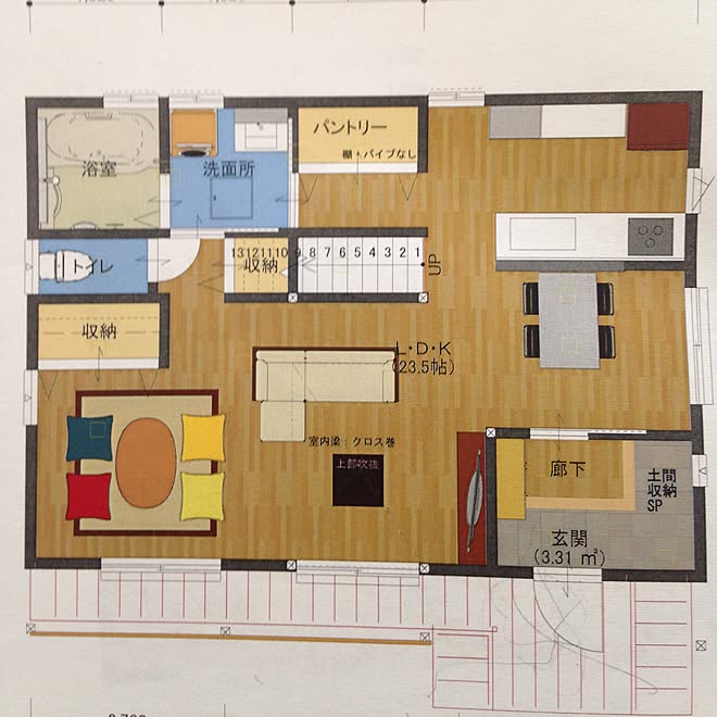 部屋全体/間取り/新築一戸建て/間取り図/１階の間取り...などのインテリア実例 - 2015-08-01 07:50:23