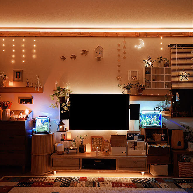古家具 リメイク テレビ水槽 アクアリウム 脚付 水槽付 レトロ 東芝