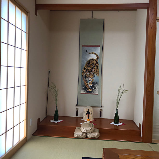 しょうじ たたみ 正月飾り 床の間飾り 床の間 などのインテリア実例 01 01 13 58 38 Roomclip ルームクリップ