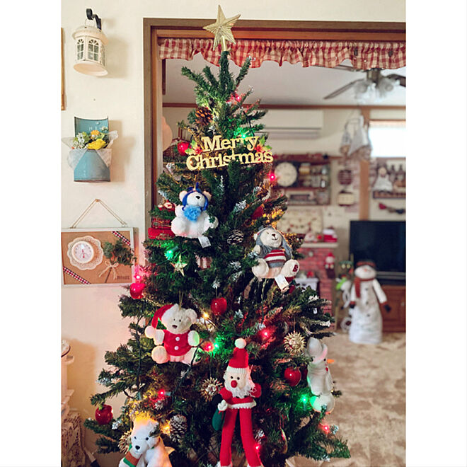 クリスマス/コストコくま/クリスマスツリー飾り付け/クリスマス
