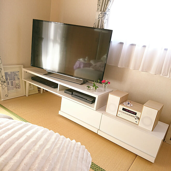 ニトリ テレビ台 ローボード ピンク - 収納家具