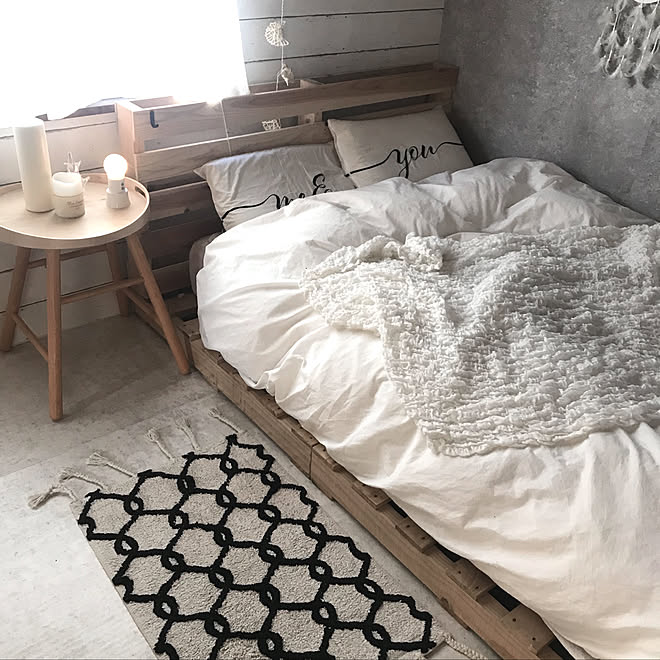 ベッド周り/IKEA/寝室/ベッドルーム/DIY...などのインテリア実例 - 2019-03-30 08:28:02