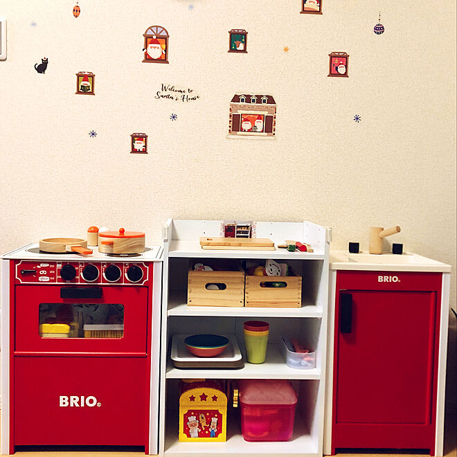 カラーボックス/BRIO キッチン/ウォールシール/おままごとキッチン