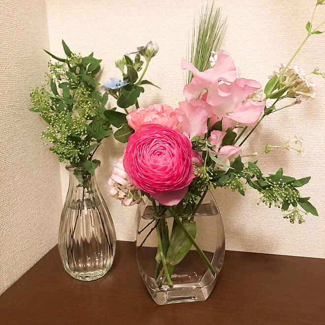 玄関/入り口/花瓶/フラワーベース/花のある暮らし/お花...などのインテリア実例 - 2019-03-15 00:10:59