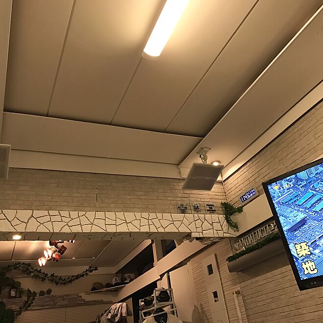 壁/天井/LED照明/モノトーン/男前/DIY...などのインテリア実例 - 2017-05-10 23:56:19