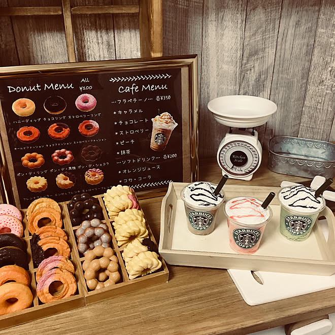 キッチン スタバ風 カフェ風インテリア 100均 Diy などのインテリア実例 18 10 30 02 50 Roomclip ルームクリップ