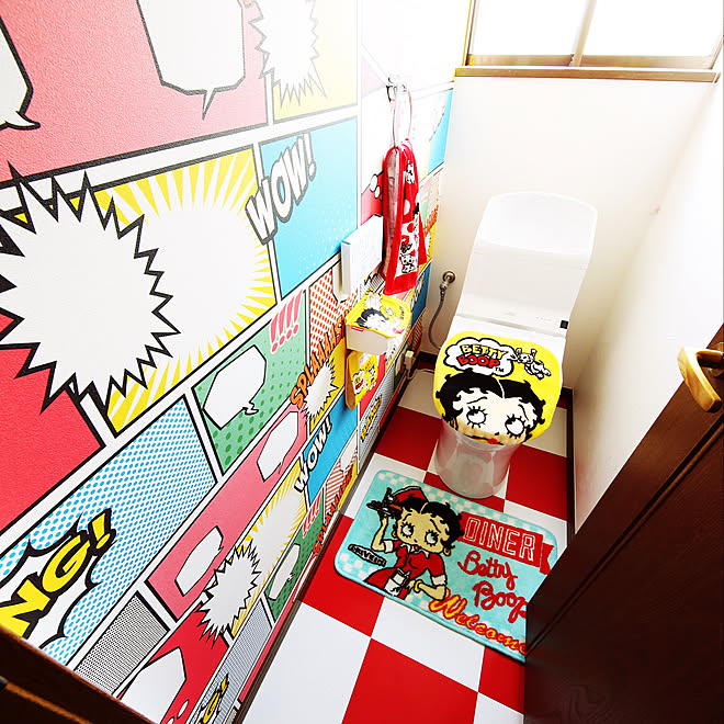 バス トイレ アクセントクロス アメリカン Pop Betty Boopのインテリア実例 18 09 05 12 32 58 Roomclip ルームクリップ