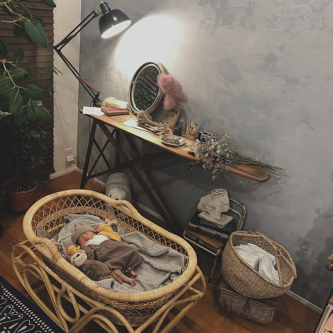 籐ゆりかご/コンクリート/アンティークミラー/籐籠/バスケット...など  