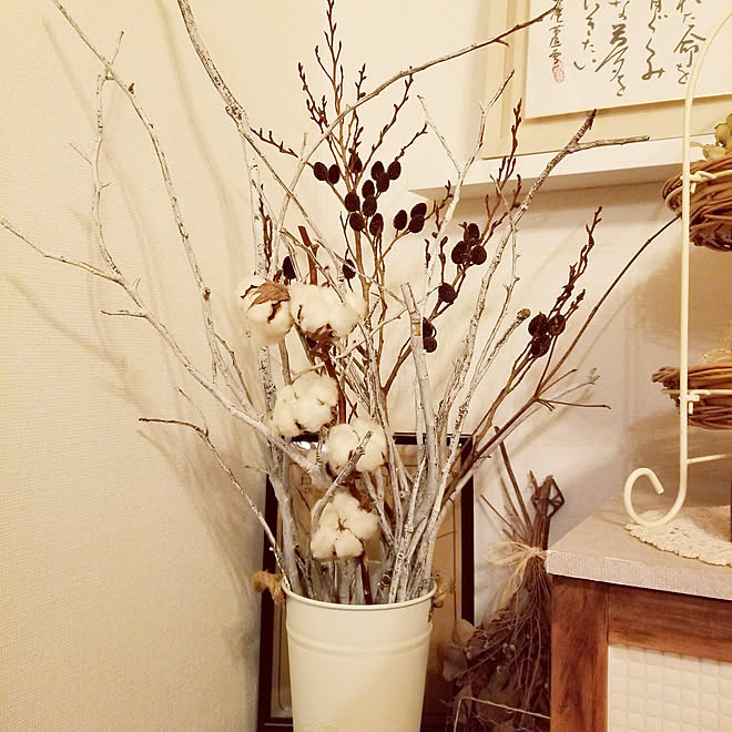 リビング クリスマス ツリーの代わり 木の枝 100均大好きのインテリア実例 19 11 08 12 28 55 Roomclip ルームクリップ