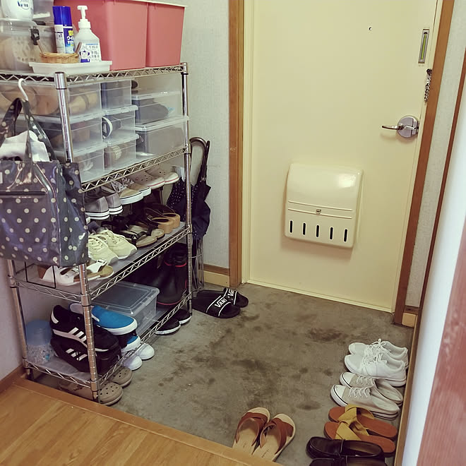 玄関 入り口 8 8 団地住まい 団地暮らし 市営住宅 などのインテリア実例 08 08 12 28 14 Roomclip ルームクリップ