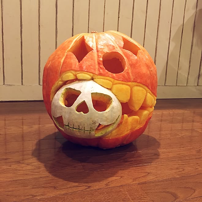 リビング かぼちゃ ジャックオランタン ハロウィンかぼちゃ ハロウィン などのインテリア実例 16 09 21 11 27 04 Roomclip ルームクリップ