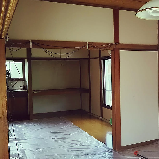 小壁 ぶち抜き セルフリフォーム 元和室 築50年 などのインテリア実例 17 09 17 00 50 36 Roomclip ルームクリップ