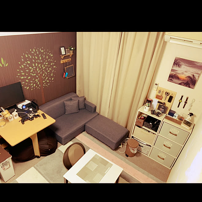 アドバイスください レオパレス 一人暮らし 部屋全体のインテリア実例 02 24 23 10 24 Roomclip ルームクリップ