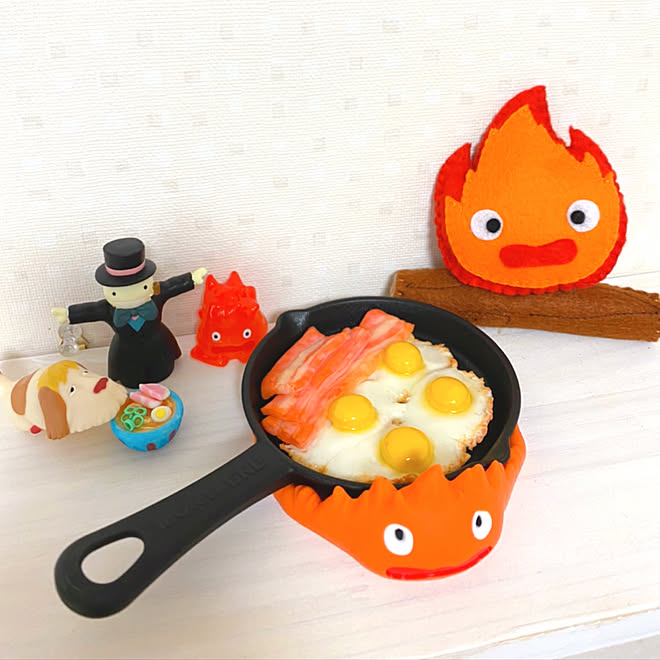 ジブリ ハウルの動く城 フィギュア カルシファー ベーコンエッグのみ