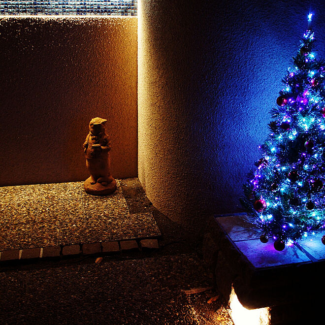 玄関/入り口/クリスマス/LED照明/クリスマスツリー/クリスマスディスプレイ...などのインテリア実例 - 2017-12-09 19:03:24