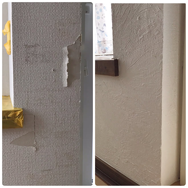 モニター中 漆喰風 カビの発生防止 猫の爪とぎ防止 壁の補修 などのインテリア実例 07 23 23 08 46 Roomclip ルームクリップ