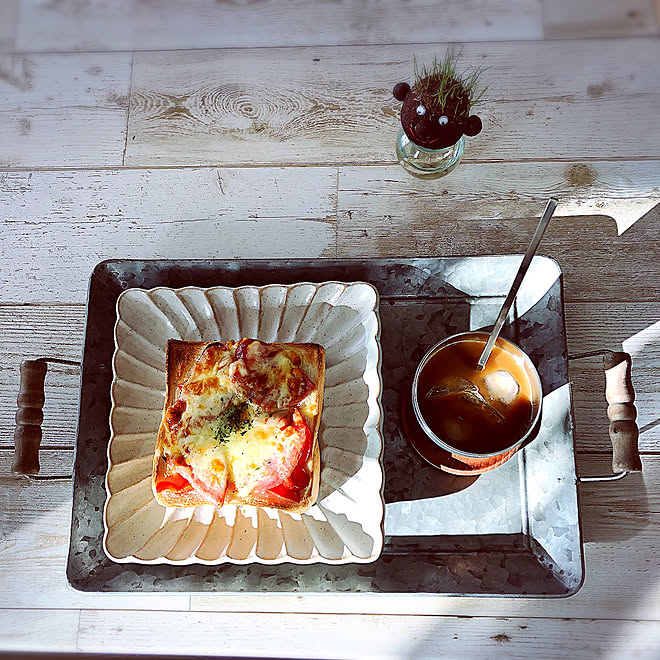 朝食はピザトースト/いつも見てくれてありがとう♥︎/ムロツヨシ/2019.1.8☀︎/オキナワスズメウリ部...などのインテリア実例 - 2019-01-08 09:33:18